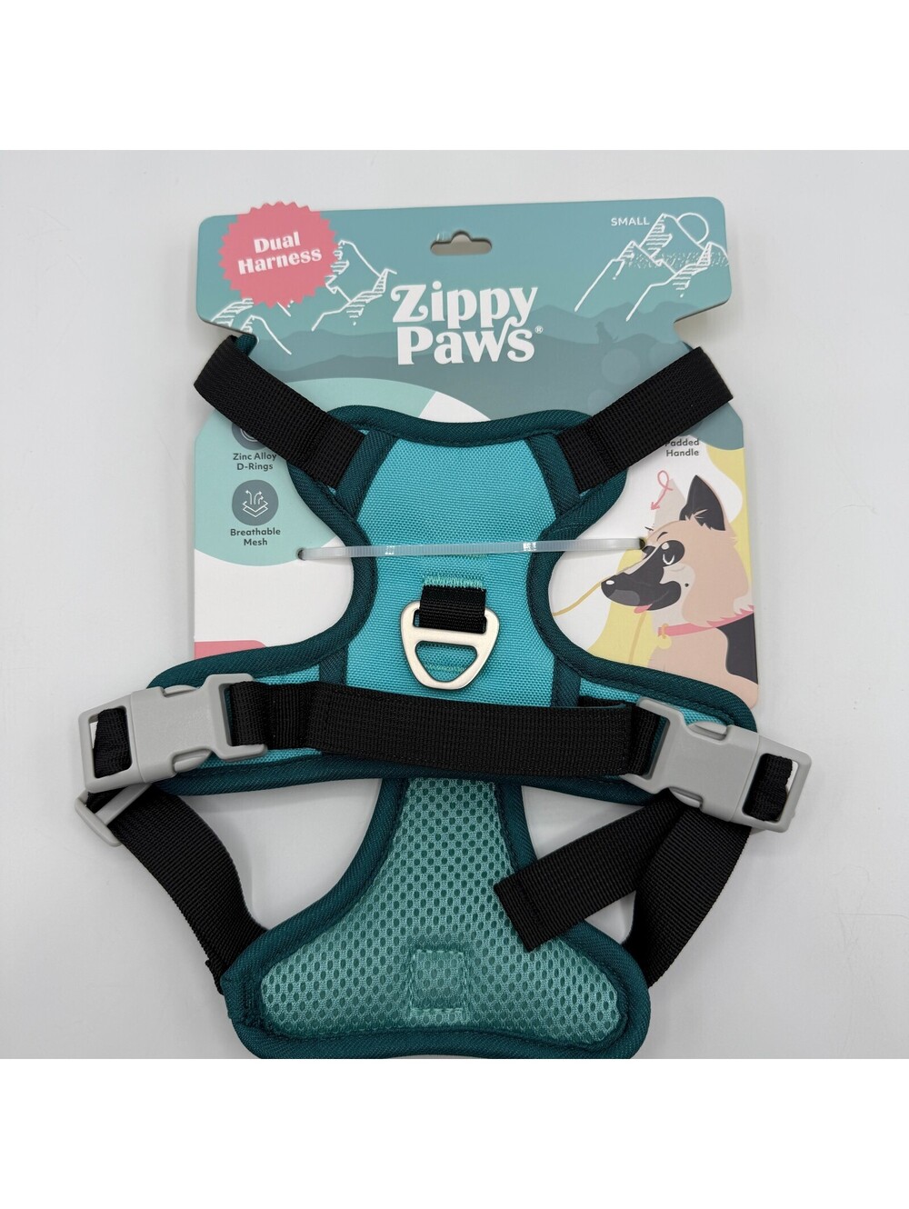 ZippyPaws No Pull Dog Harness Small Teal Black 10 to 20 lbs ZPC-C0012 Zippy Paws